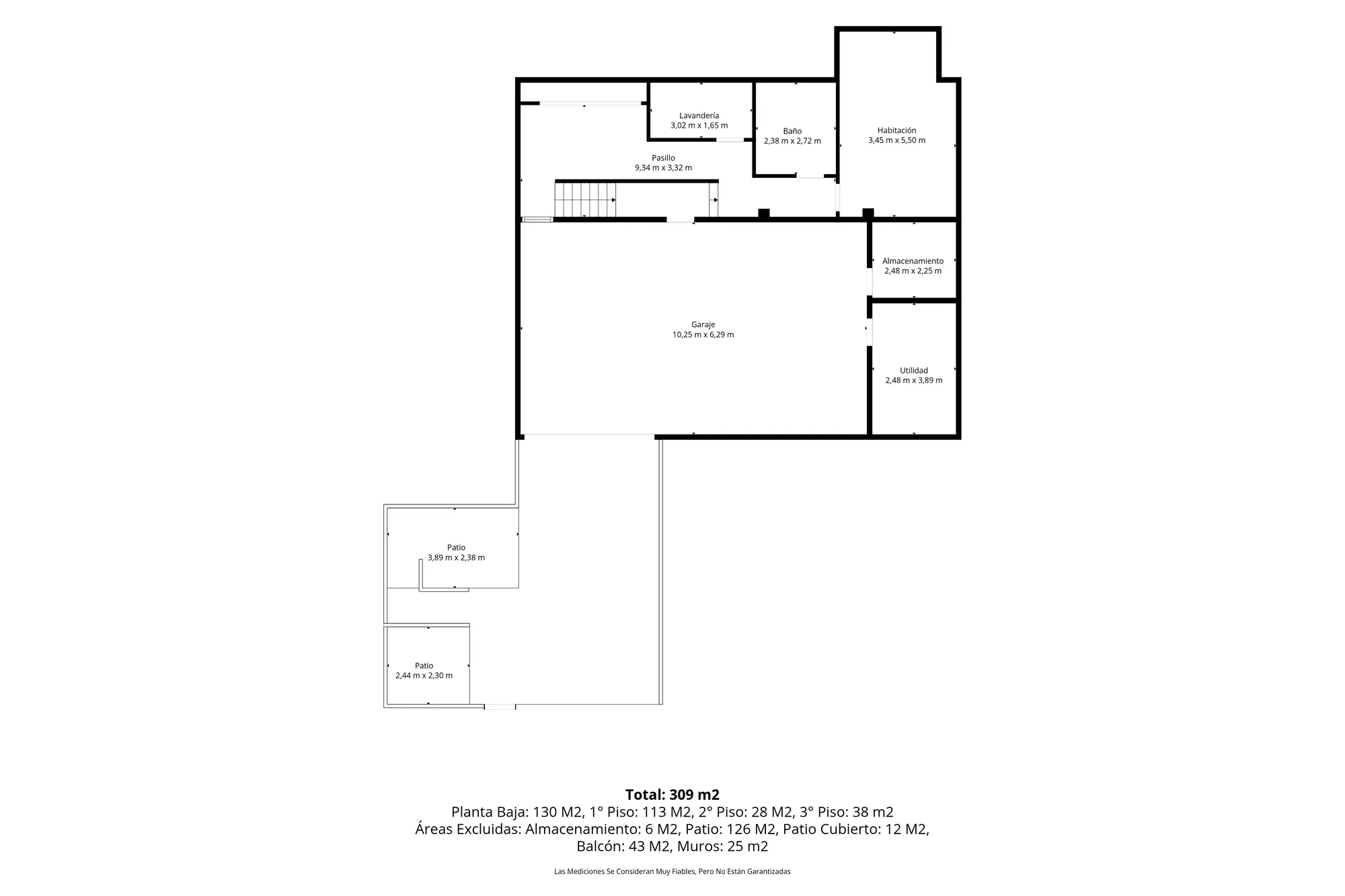 Plano 2D, planta baja