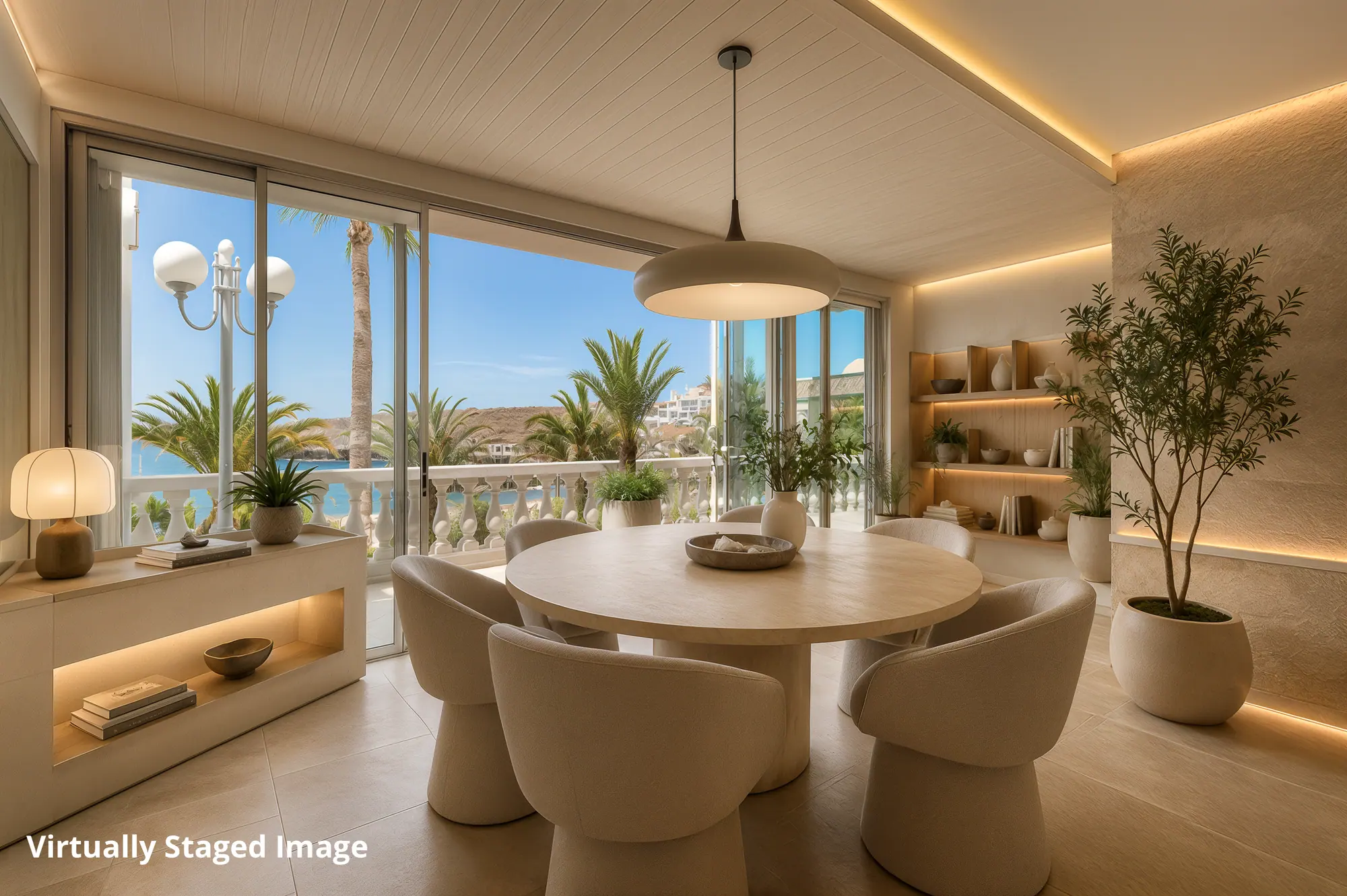 Comedor renovado con home staging virtual